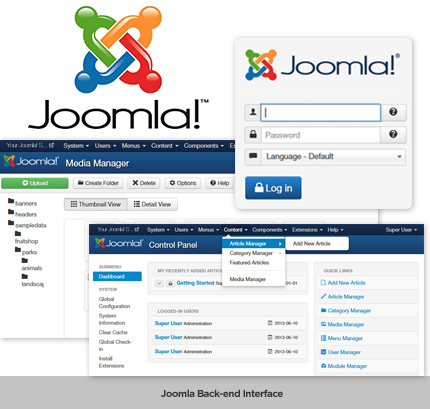 Joomla Back-end Interface