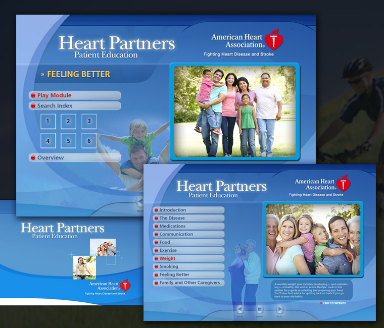 American Heart Association Patient Education CD-ROM, Interactive Presentation Design and Development