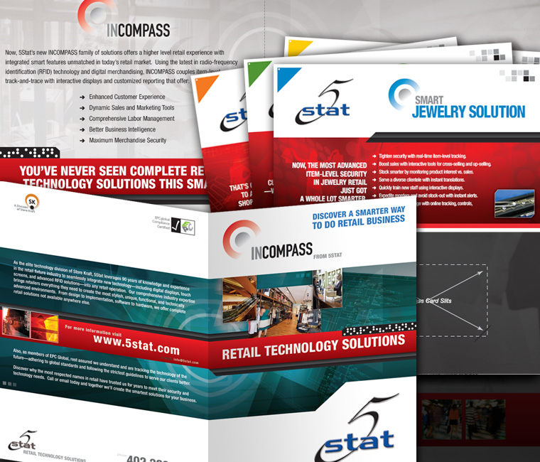 5Stat Print Marketing Material, Brochure, Slick Sheet, Pocket Folder Design