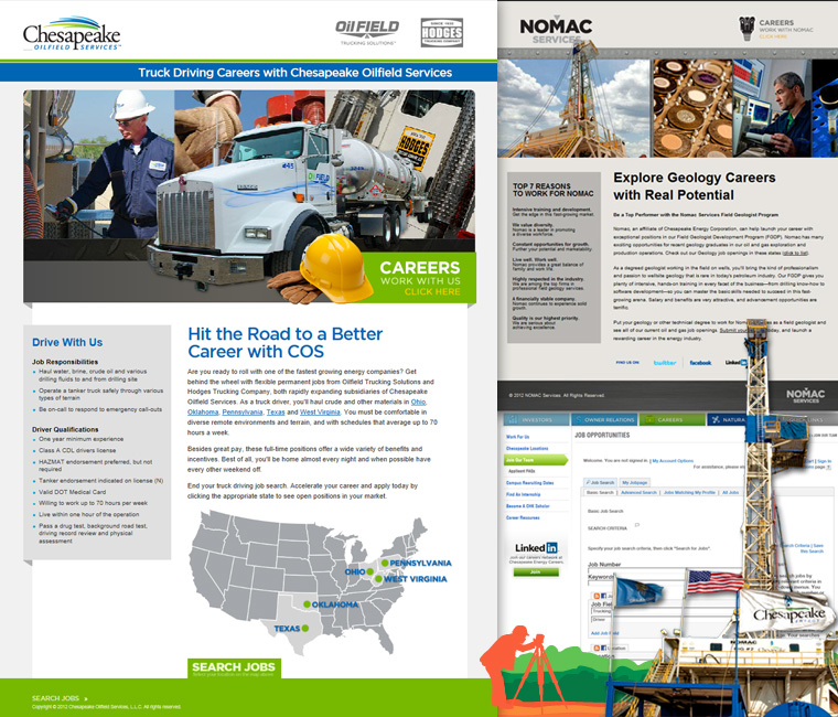 Chesapeake Career Website and Landing Page Design and Development