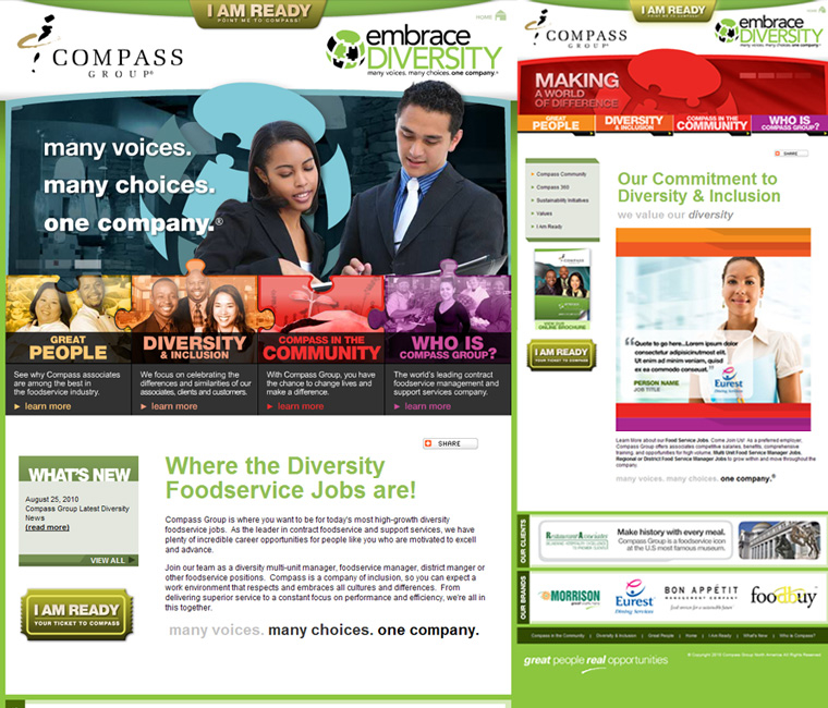 Compass Group Diversity Website Design and Development