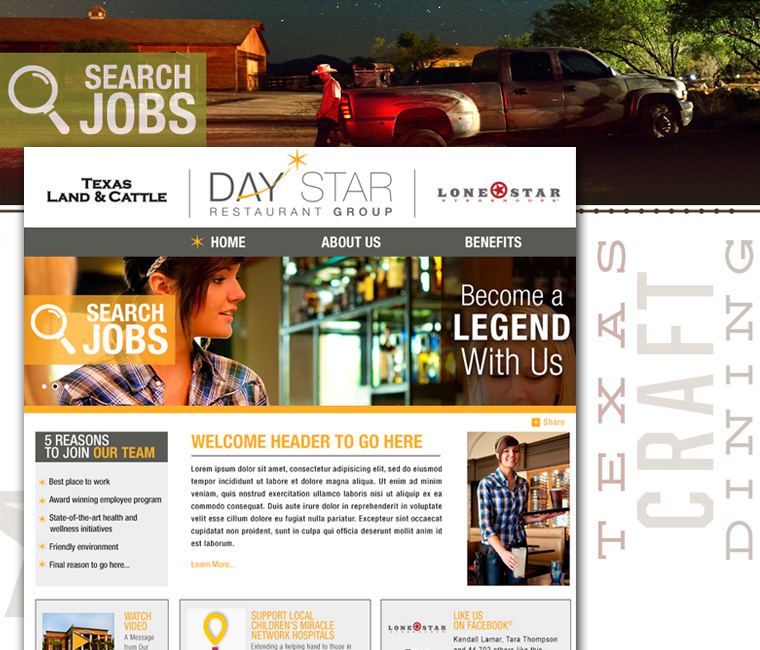 Texas Land & Cattle Career & Recruiting Website Design and Development