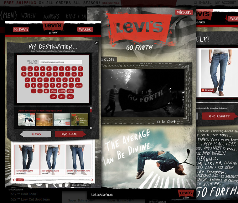 Levi's Smart Fitting Room Interactive Application Design and Development