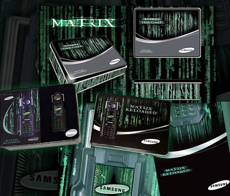 Samsung and Warner Bros. Matrix-Reloaded Packaging Design
