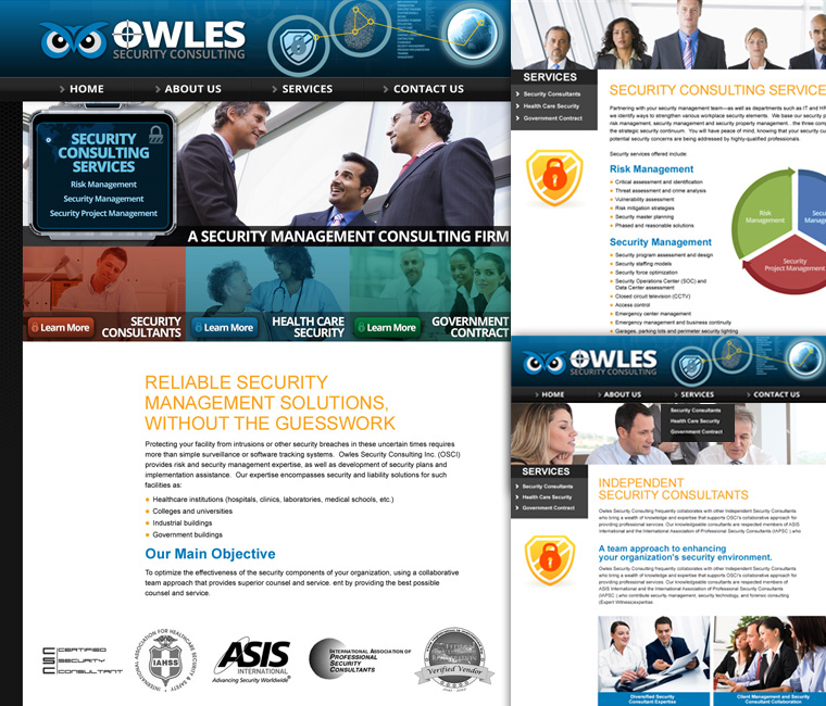 Owles Security Consulting Website Design and Development
