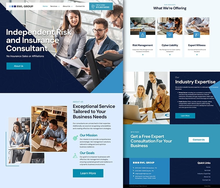 RWL Group Website Design and Development