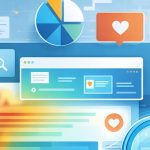 Abstract digital illustration of user attention and website engagement concepts, representing how modern buyers scan and consume online content.