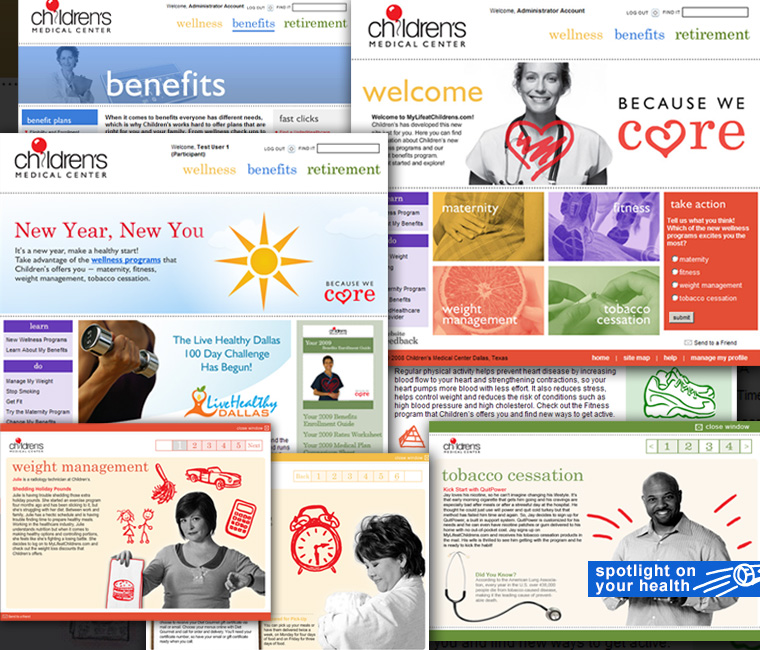 HR Benefits website design and development for Children’s Medical Center