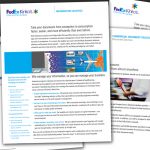 FedEx Information Logistics Sales Sheet and Print Marketing Material Design