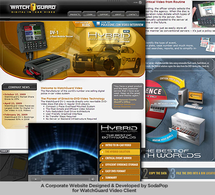 Website design and development for WatchGuard Video